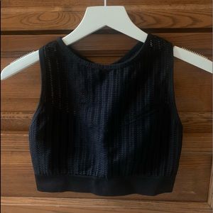 Betsy Johnson Performance High Neck Seamless Mesh Bra